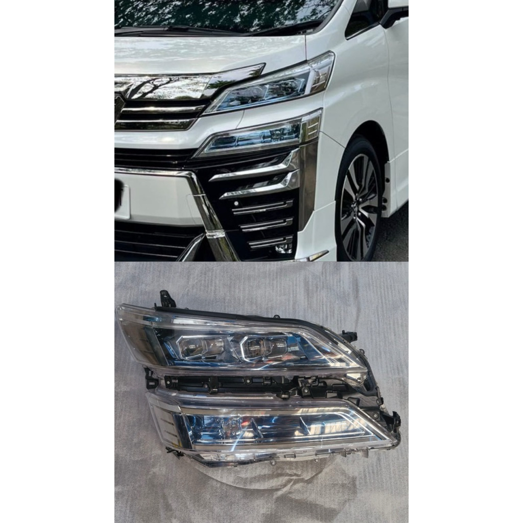 headlamp lampu depan toyota vellfire