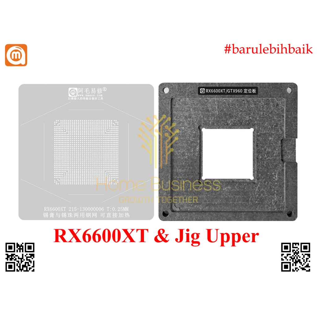 Amaoe Stencil BGA Reballing RX6600XT RX6600 XT RX 6600 GPU AMD 215-130000006 Jig Upper Stencil Stens