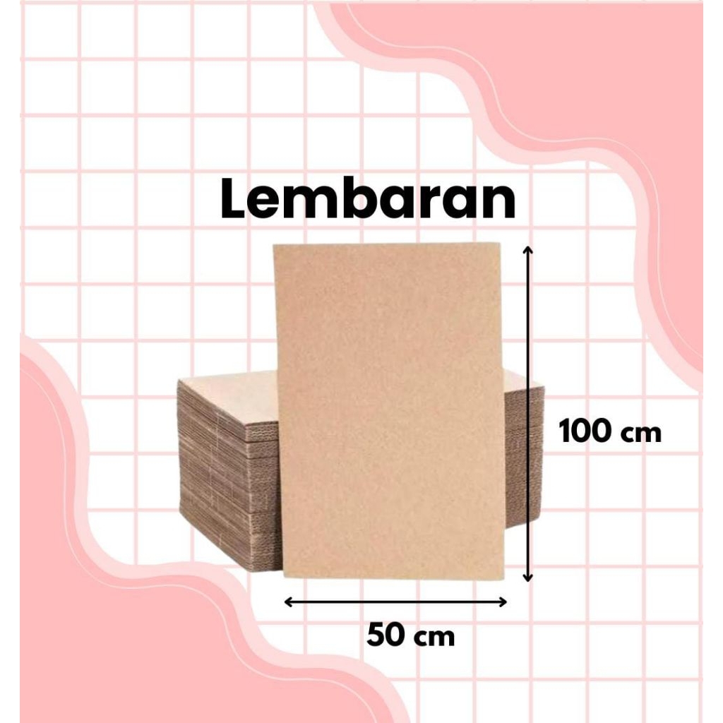 Kardus Karton Lembaran Ukuran 100x50 Cm