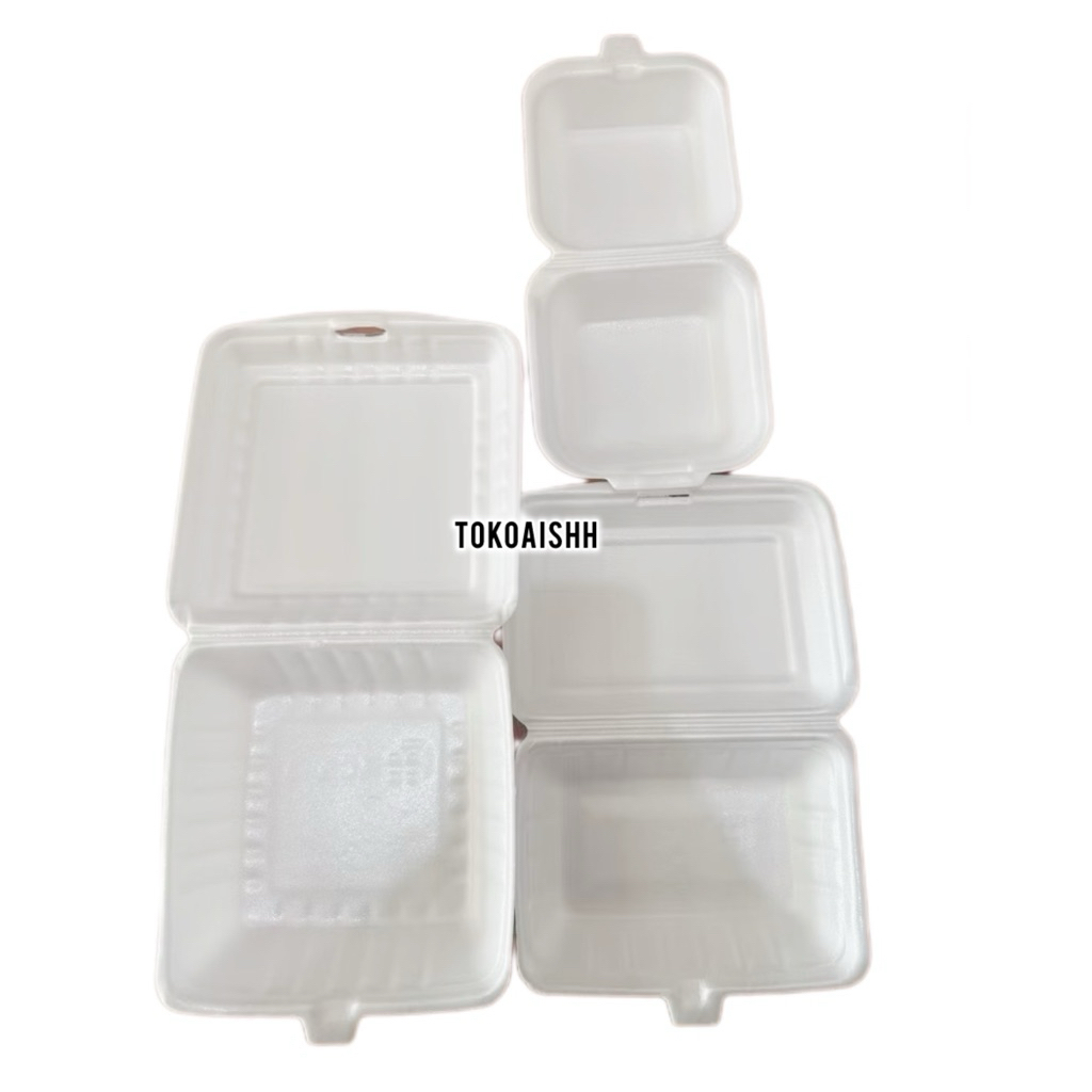 (INSTAN ONLY) Sterofoam nasi, bubur, burger  - sterofoam styforoam makanan nasi kotak bubur snack bu