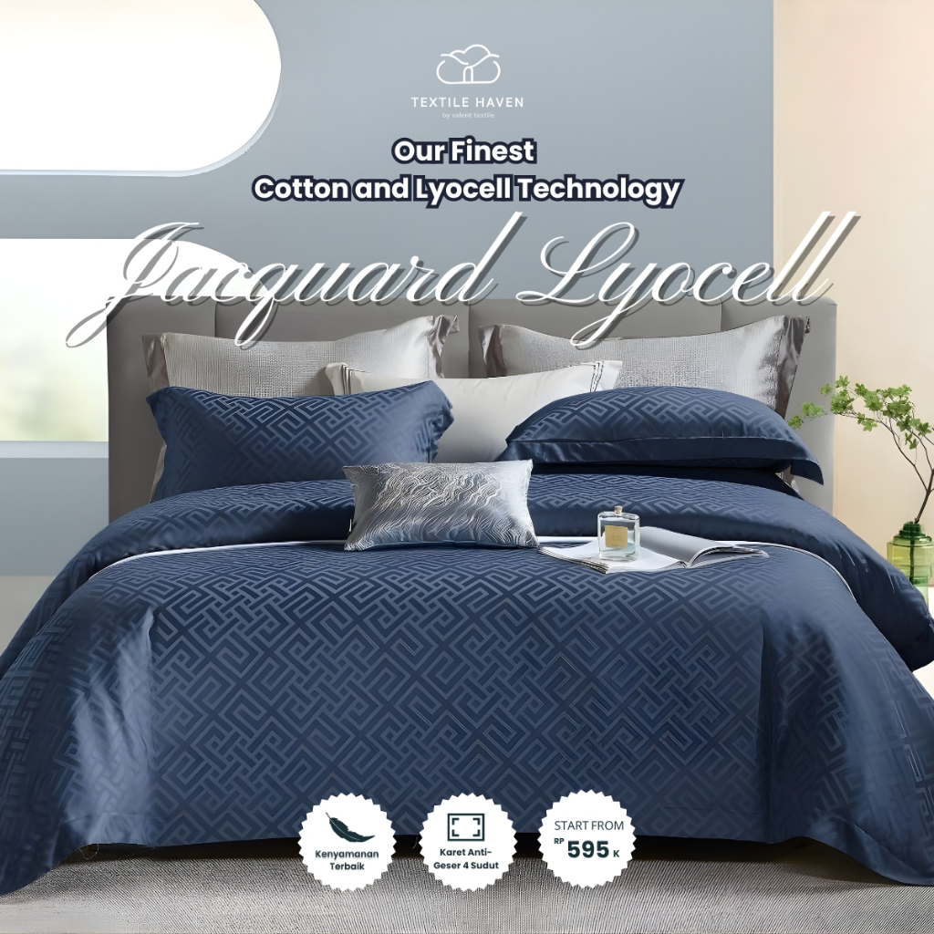 Sprei dan BedCover Jacquard Sutra Serat Bamboo Original 80s | Sprei KingKoil Sutra Emboss tinggi 40