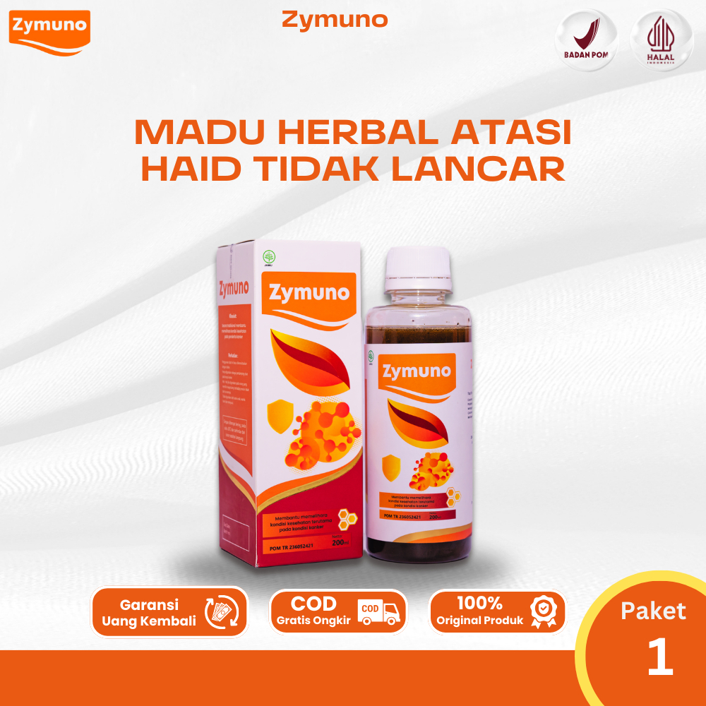 Zymuno - Madu Herbal Alami Membantu Atasi Haid TIdak Lancar Ori 1 Botol