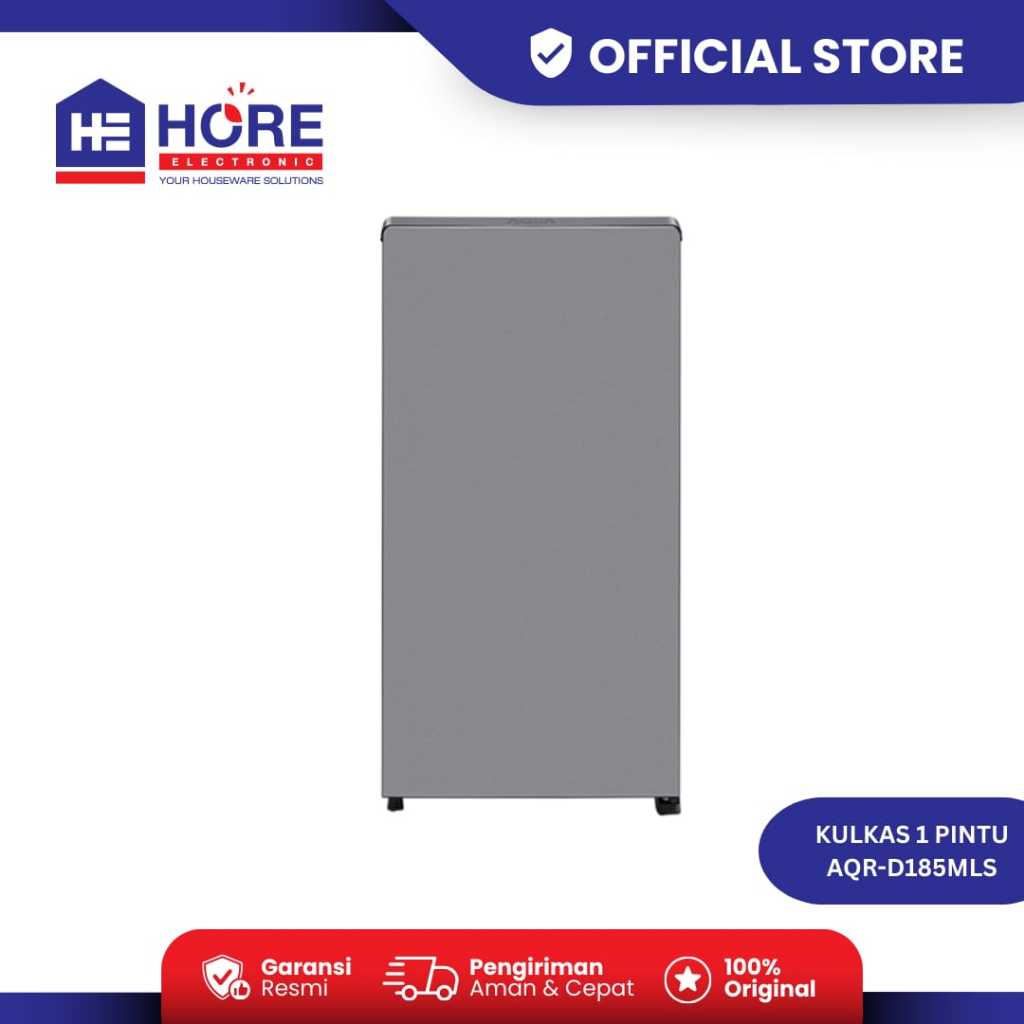 LEMARI ES AQUA AQR D185MLS / KULKAS AQUA 1 PINTU AQR D185MLS [145 LITER]