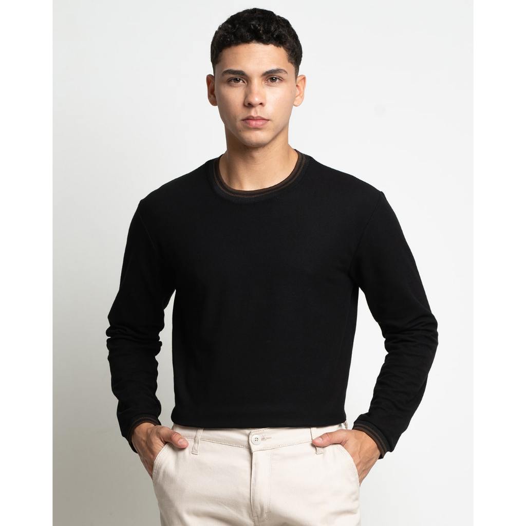 HSRM Thom Ringer Tee Long Sleeve Black Brown
