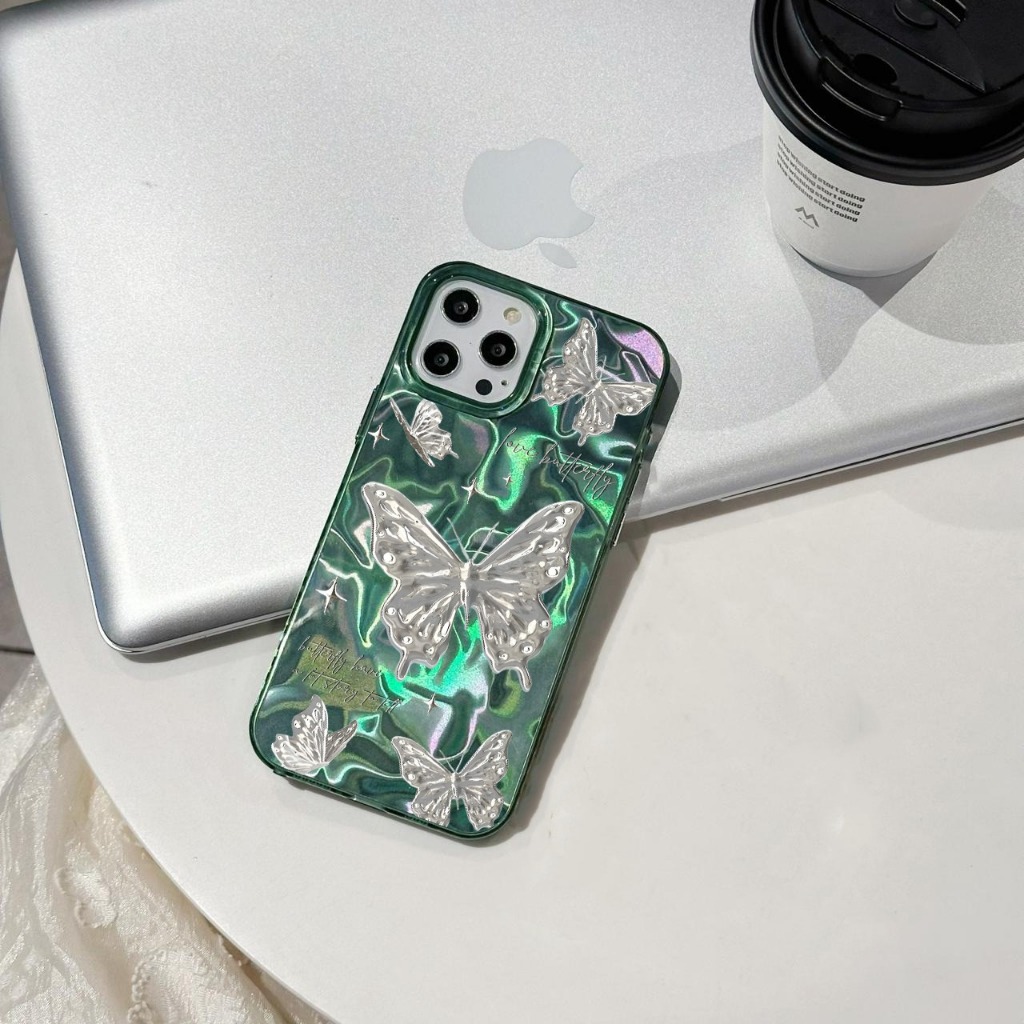 SS1117 Case For ITEL A70 CAMON 40 PRO Butterfly Silver Waterry Ripple Textured Hardcase Casing Hp MA