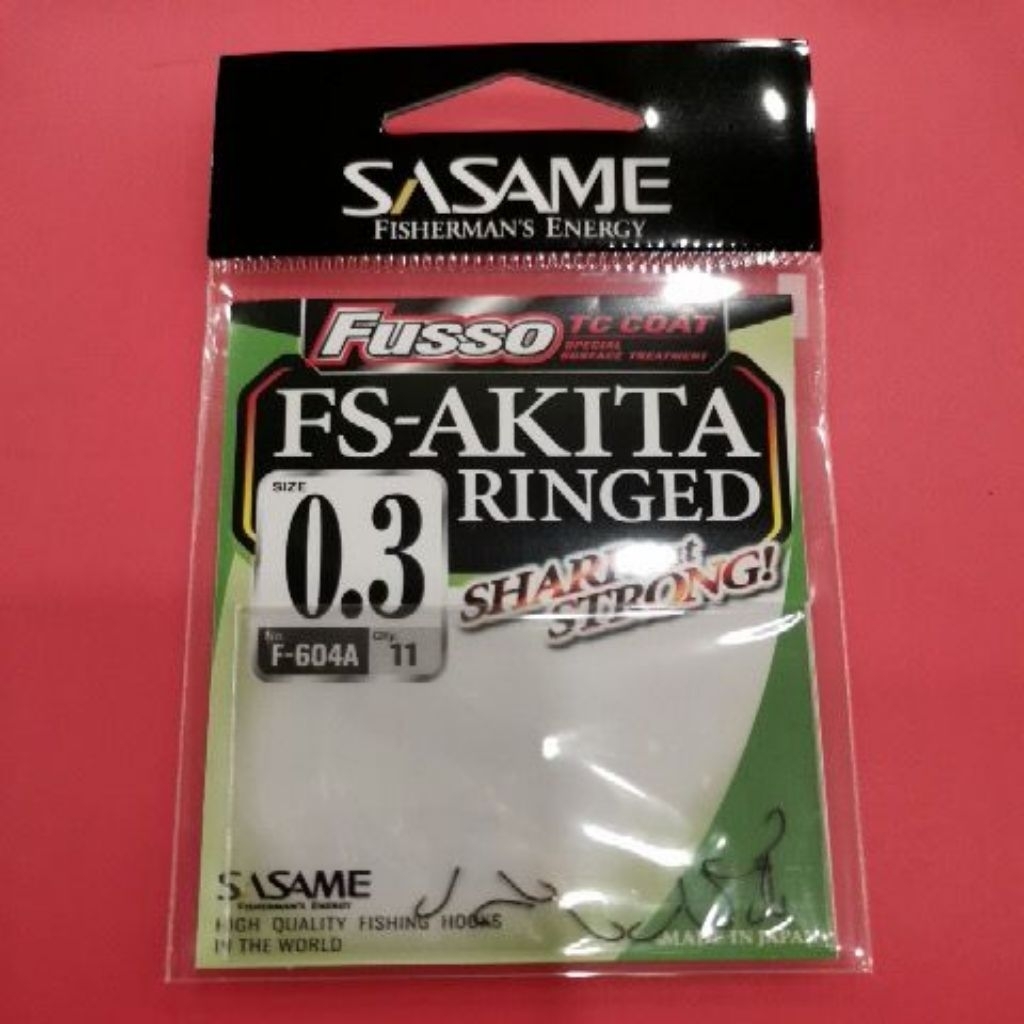 Kail Pancing Sasame Akitakitsune Ringed Fusso F-604A TC Coat Hooks Japan