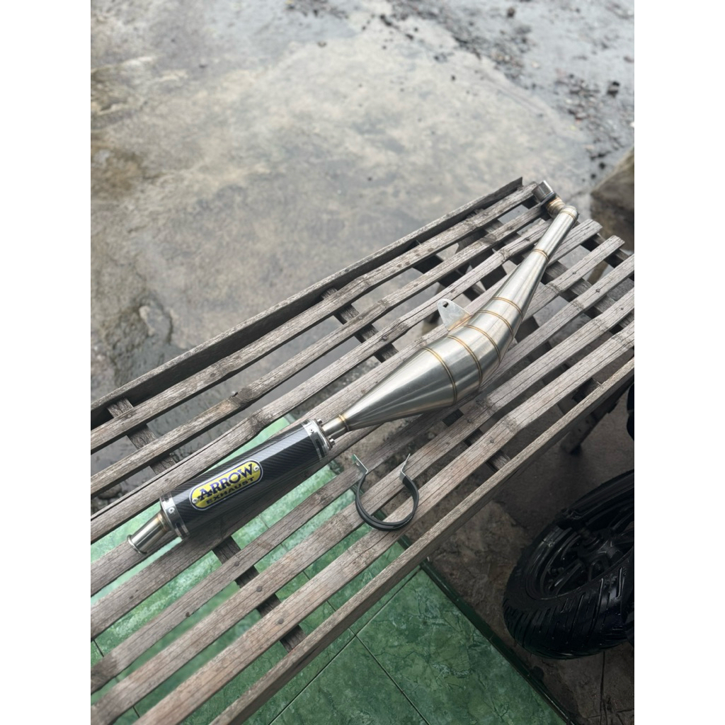 knalpot fiz r fizr samping ARROW karbon