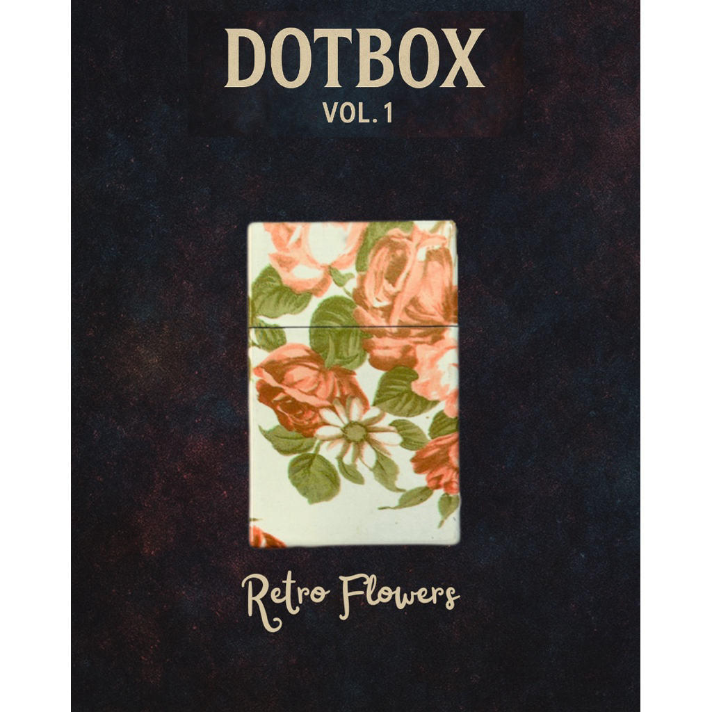 Dotbox Retro Flowers/kotak penyimpanan serbaguna/storage mini/kotak aksesoris/photo card box / kotak