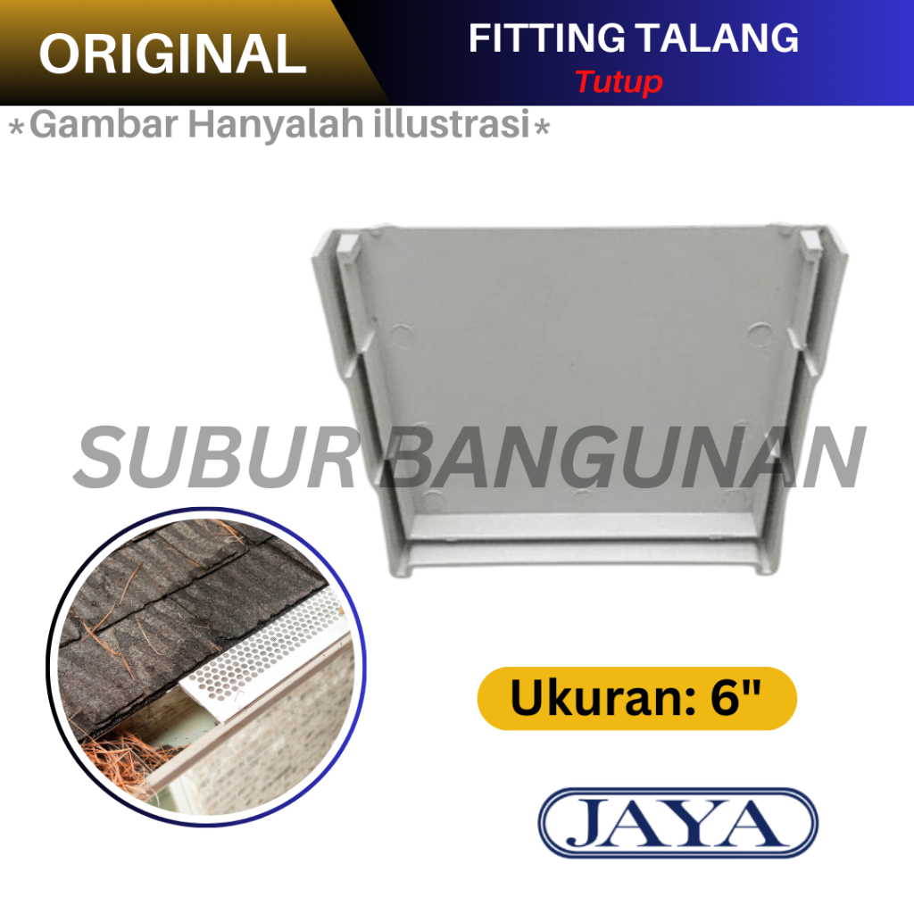 Fitting uPVC Gutter Cap (140) - Talang Air Tutup