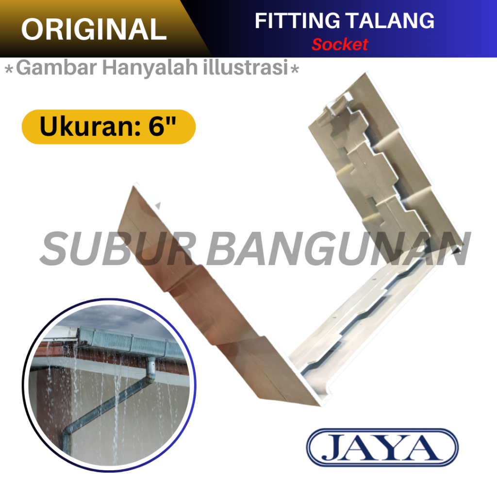 Fitting uPVC Gutter Union (140) - Talang Air Sambungan