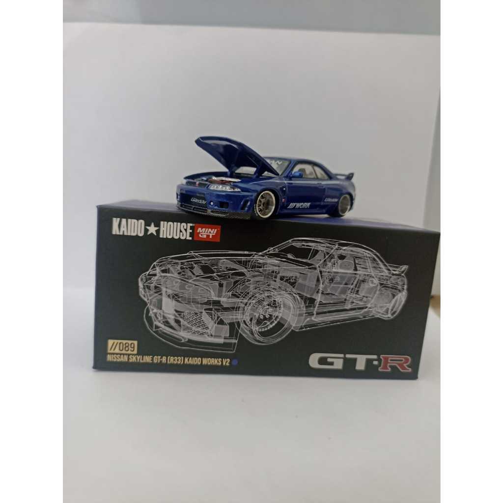 MiniGT Kaido Nissan Skyline R33 Purple & NSX Biru Unsealed