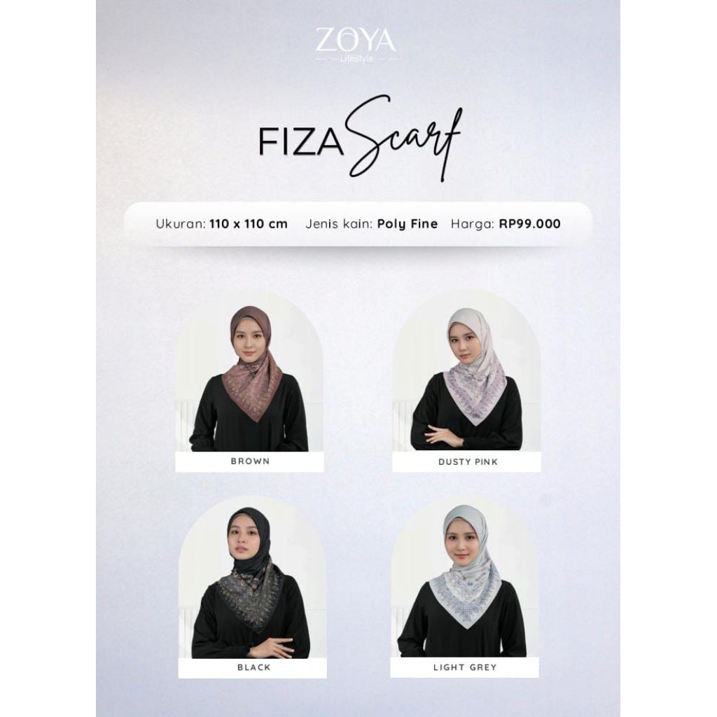 ZOYA - FIZA SCARF ZOYA - VOAL - HIJAB SEGIEMPAT