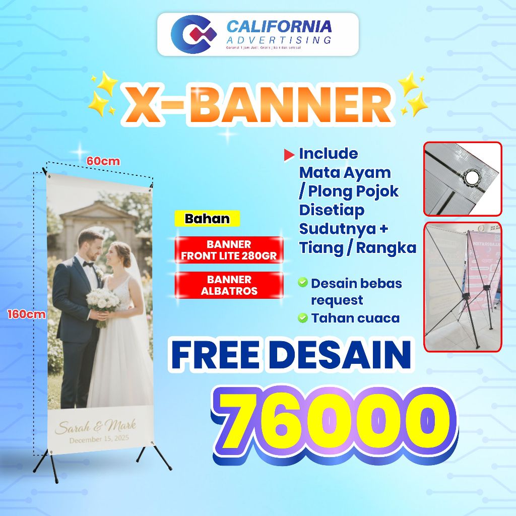 CETAK X-BANNER ALBATROS / CETAK BANNER ALBATROS TERMURAH