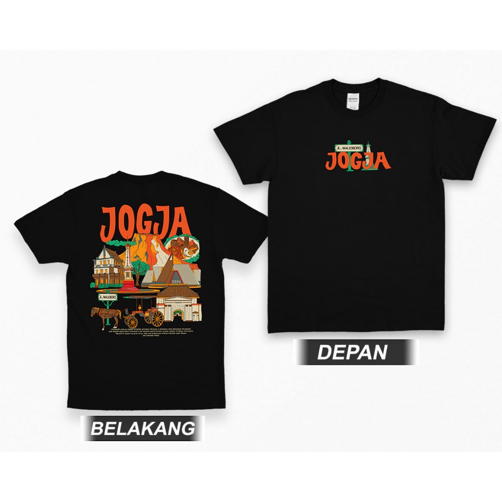 Kaos JOGJA MALIOBORO Kaos Oleh Oleh Jogja Pria Wanita