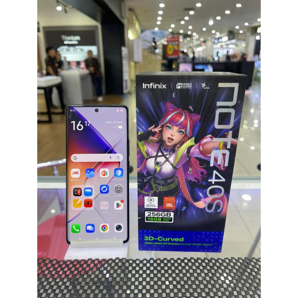 INFINIX NOTE 40S 8/256GB SECOND SEKEN BEKAS RAM 8 INTERNAL 256