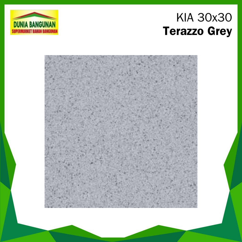 Keramik 30x30 Lantai Kasar KIA Terazzo Grey Keramik Lantai Garasi Kamar Mandi