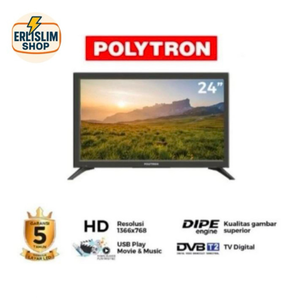 TV LED POLYTRON 24V1853 DIGITAL - POLYTRON TV LED DIGITAL 24 INCH - LED POLYTRON DIGITAL 24 INCH - T