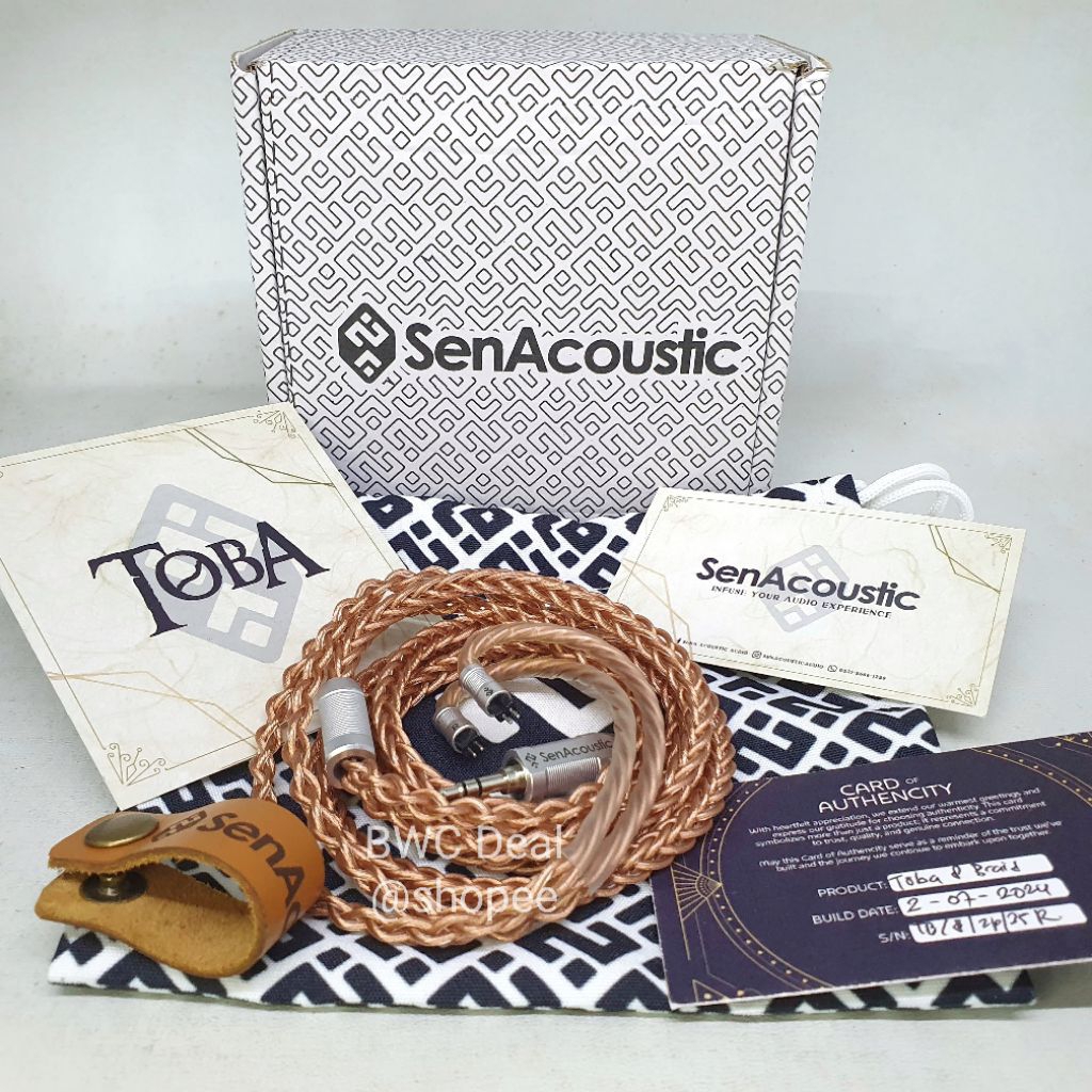 Kabel IEM SenAcoustic Toba 8 Braid 2 Pin Rhodium | 3.5mm Rhodium | Mulus Like New