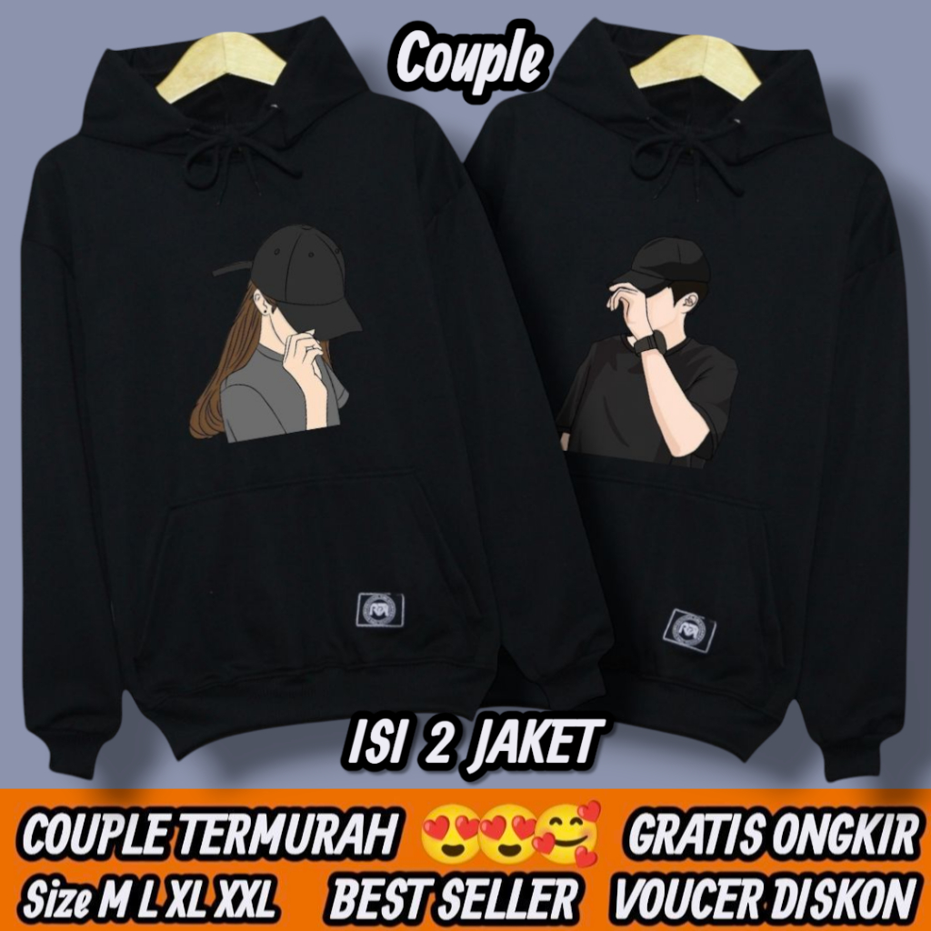 Jaket couple ANIME LUCU TERBARU / sweater couple / hoodie couple / switer couple pasangan 2 pcs / ho