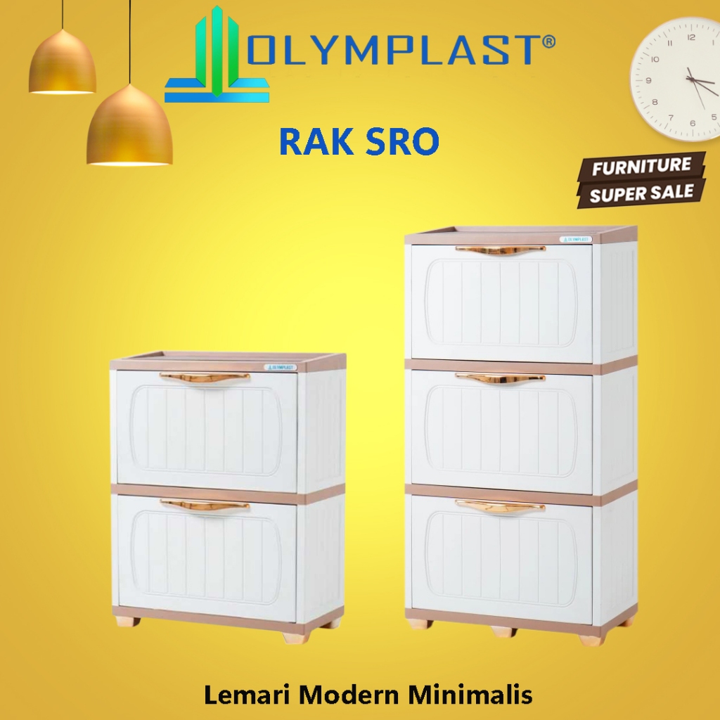 Rak Sepatu Plastik OLYMPLAST SRO SHOE RACK OLYMPLAST - Lemari Sepatu Modern Minimalis aesthetic