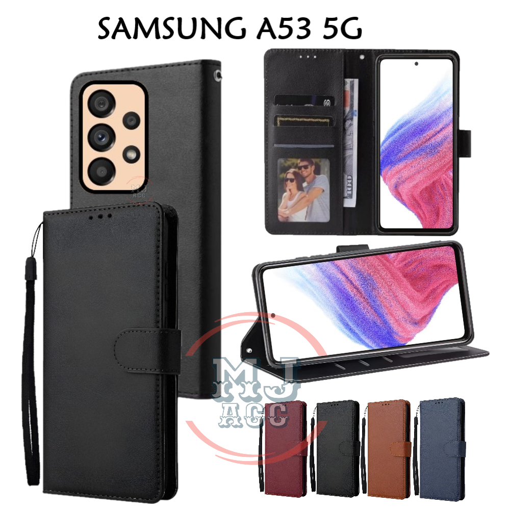 FlipCase Samsung A53 5G Leather Case Wallet Premium Casing Hp SAMSUNG A53 5G Cover Ponsel