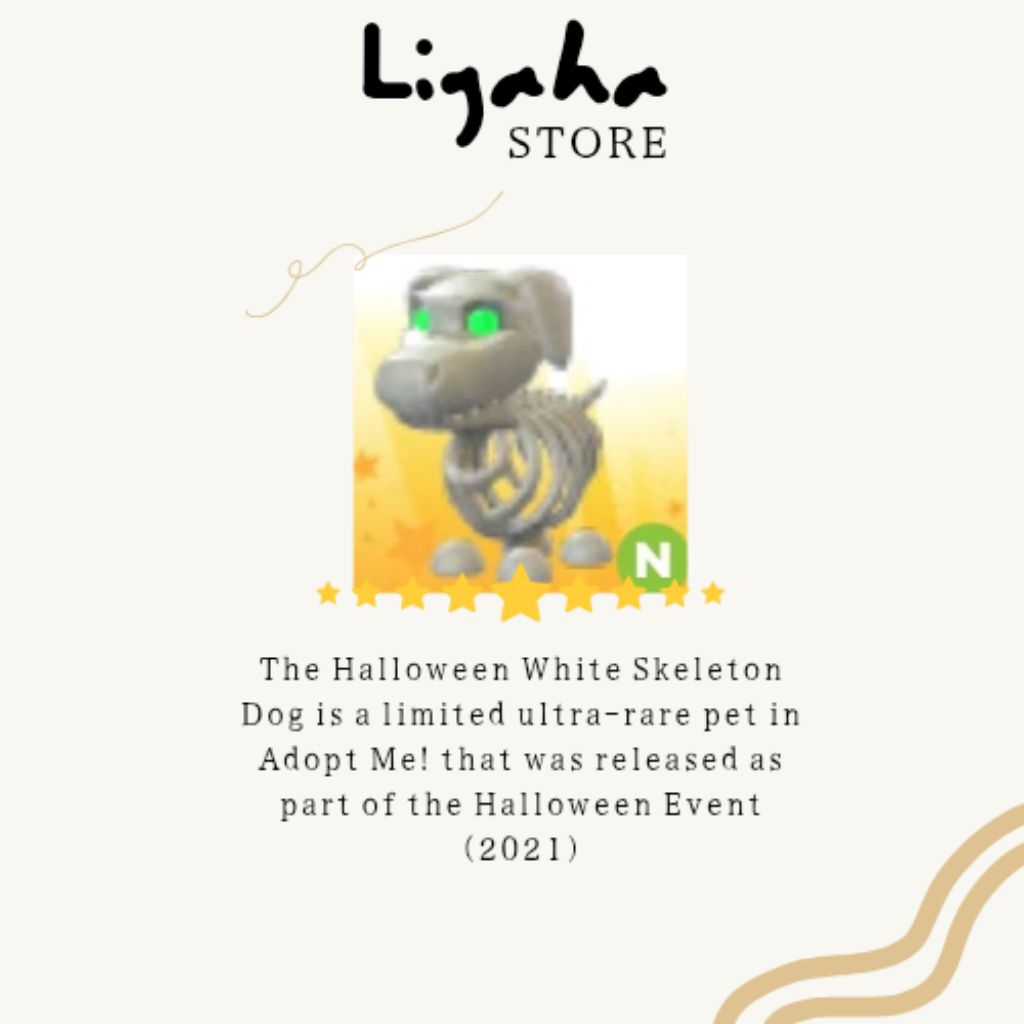 Neon Halloween Skeleton Dog (Adopt Me Items)