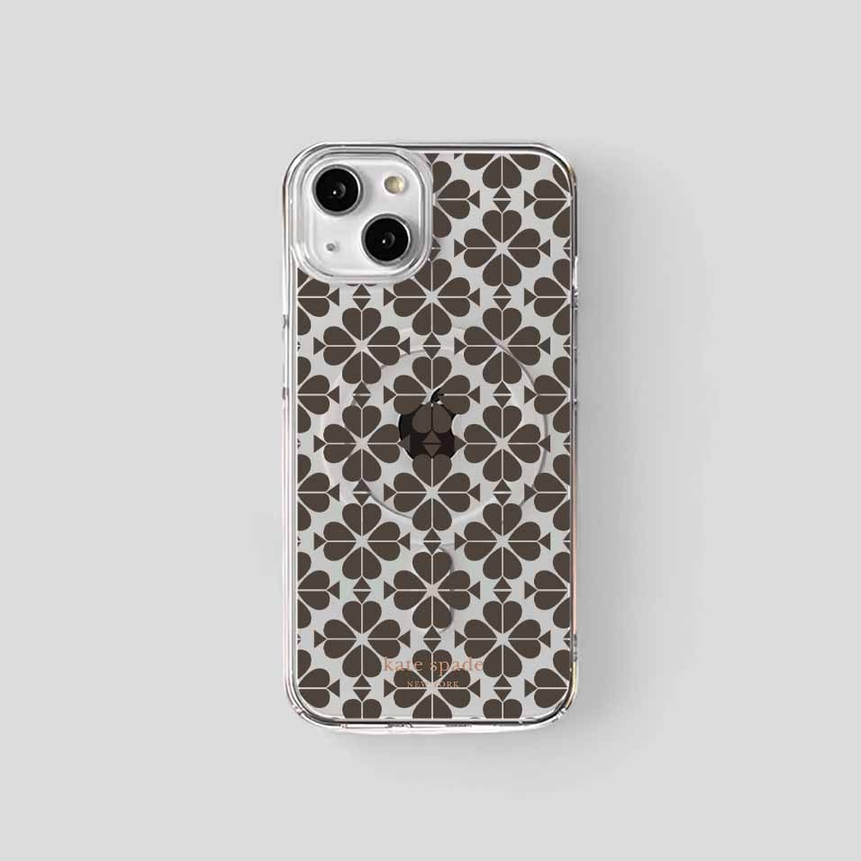 Case iPhone Kate Spade Spade Flower KS002 Clear Case Magsafe 17 Pro Max 16 15 14 Plus 13 12 Mini