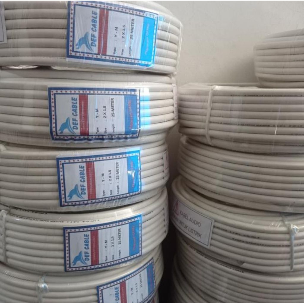 Kabel listrik kabel audio 2 x 1.5 25 meter