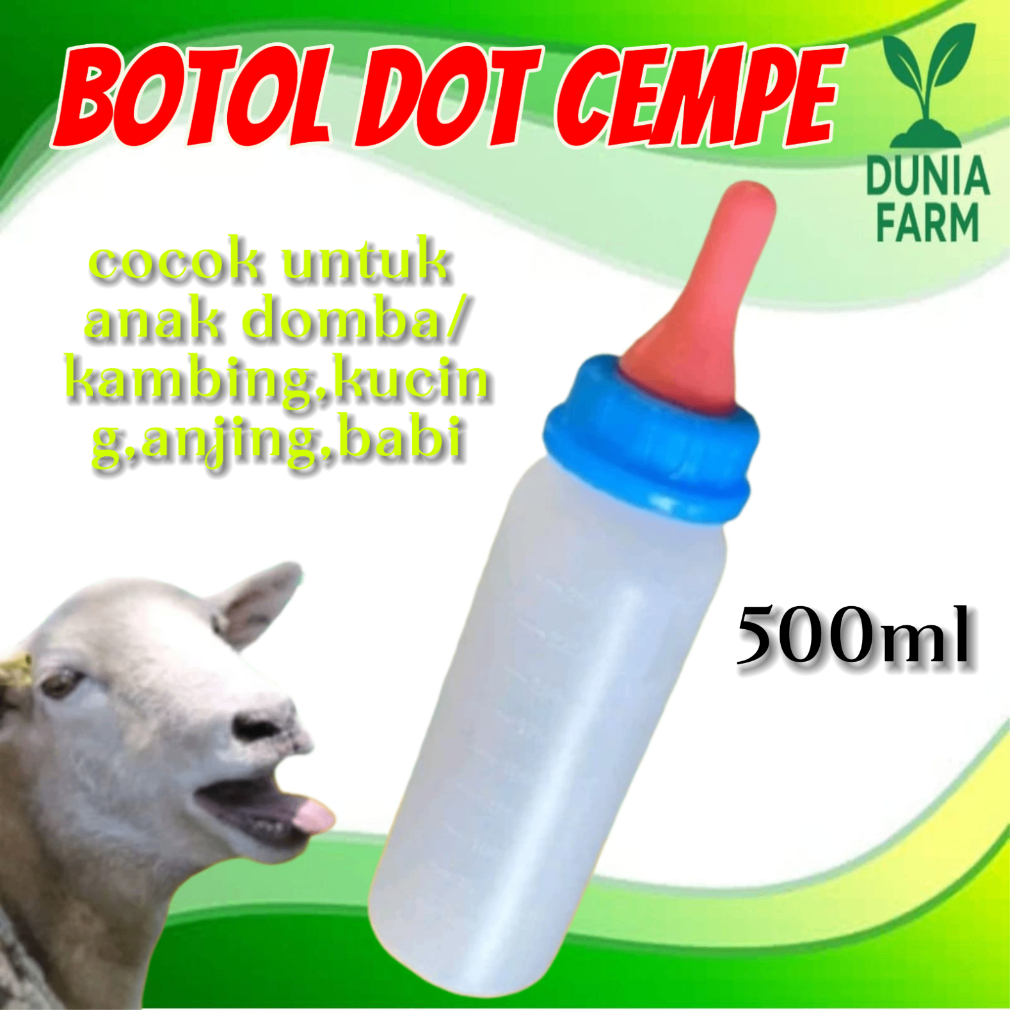 Dot botol kambing/Cempe Kapasitas 500ml DUNIAFARM