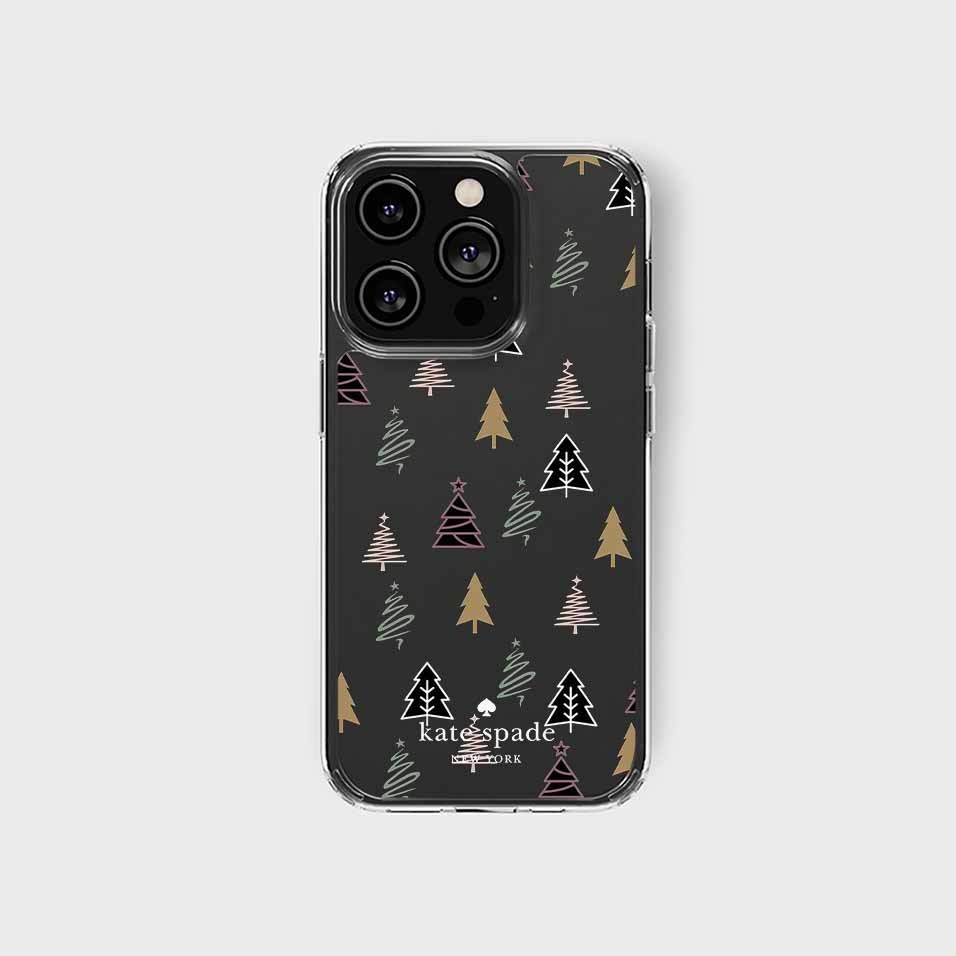 Case iPhone Kate Spade Christmas KS006 Clear Case Magsafe 17 Pro Max 16 15 14 Plus 13 12 Mini