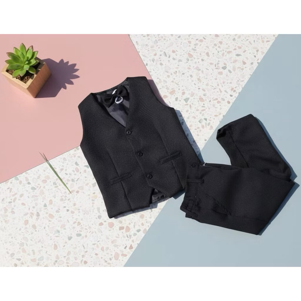 Jas Wedding set PREMIUM / Stelan Rompi + Celana Anak Premium / Rompi Formal Pesta & Graduation Wisud