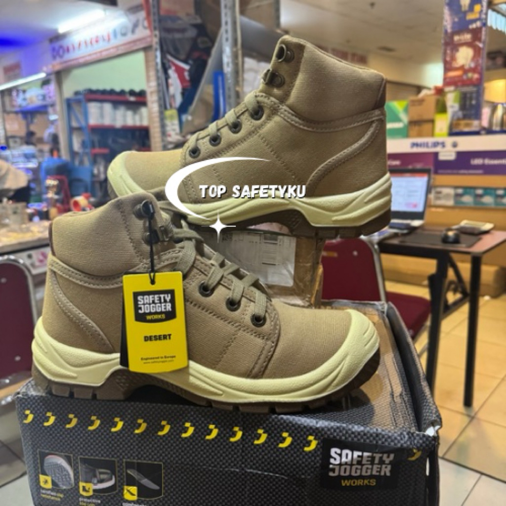 Sepatu Safety Jogger Desert Asli Original / Sepatu Safety Kerja Safety Jogger Desert Cream Original 