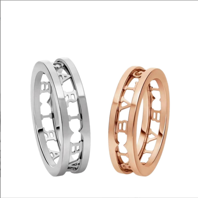 Cincin Titanium Steel Band Luxury Cut-Out Ukir Huruf | Cincin Couple Pria Wanita Anti Karat & Anti A