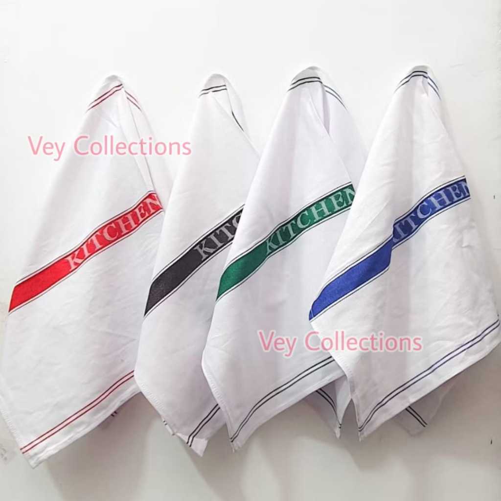• BISA COD • COTTON WELL Lap Dapur Premium 43 cm x 65 cm Bahan Katun Kitchen Towel / Glass Cloth Lap