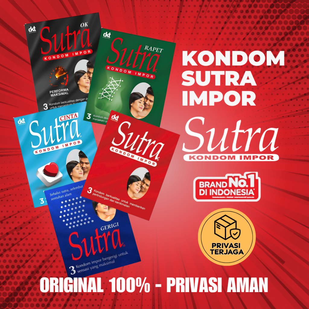 Kondom SUTRA Berbagai Tekstur Dan Sensasi Super Tipis Kuat Tahan Bocor - SUTRA Condom Impor