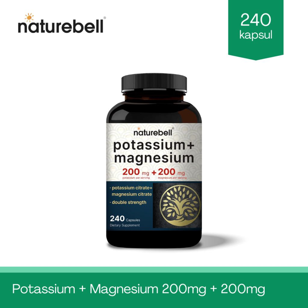 Naturebell Potassium + Magnesium 200mg + 200mg - 240 capsules