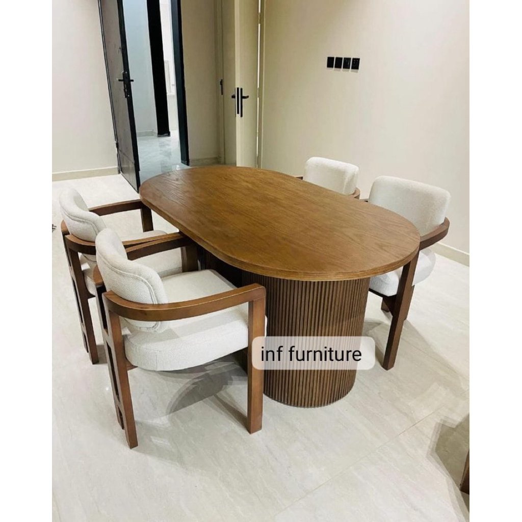 meja makan jati set meja makan jati 4 kursi