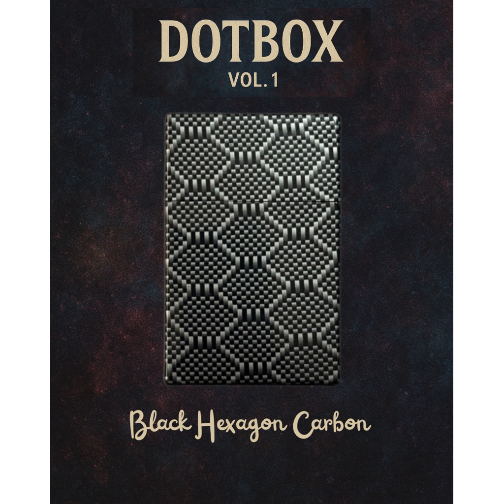 DotboxBlack Hexagon Carbon/kotak penyimpanan serbaguna/storage mini/kotak aksesoris/photo card box /