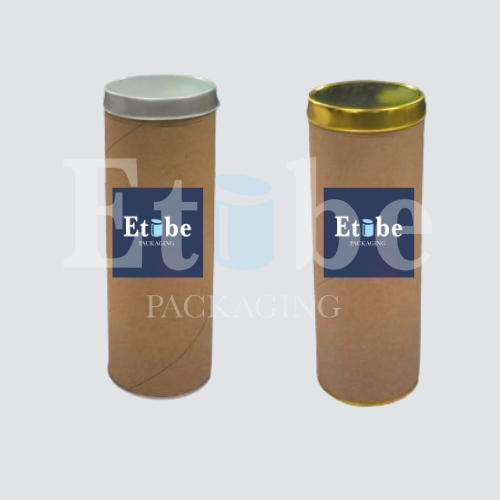 Paper tube Packaging Full Custom Tipe over Cap Kemasan Mewah Elegan Berkualitas Ramah Lingkungan