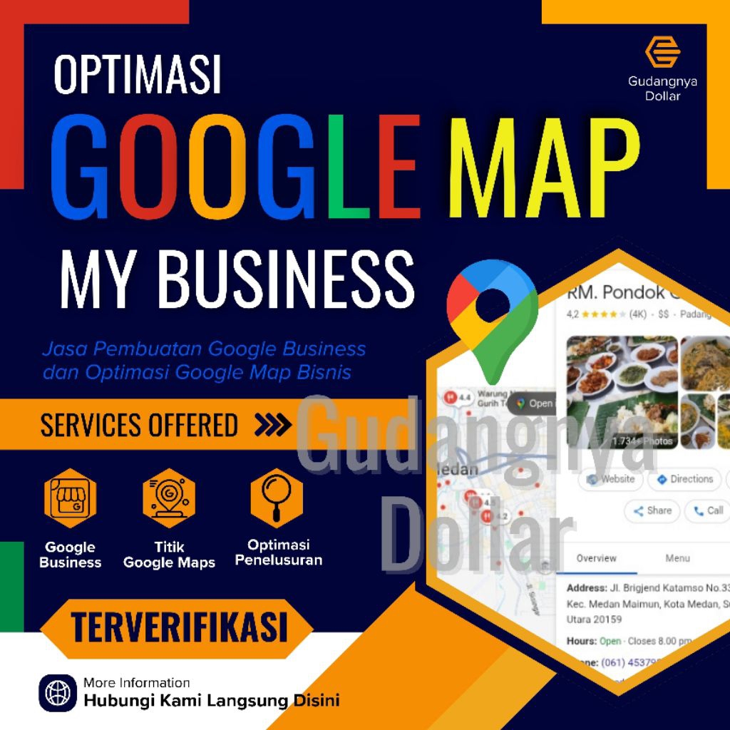 Jasa Verifikasi Google Maps Bisnis / Google Business Profile • Centang Biru Resmi • Terdaftar di Goo
