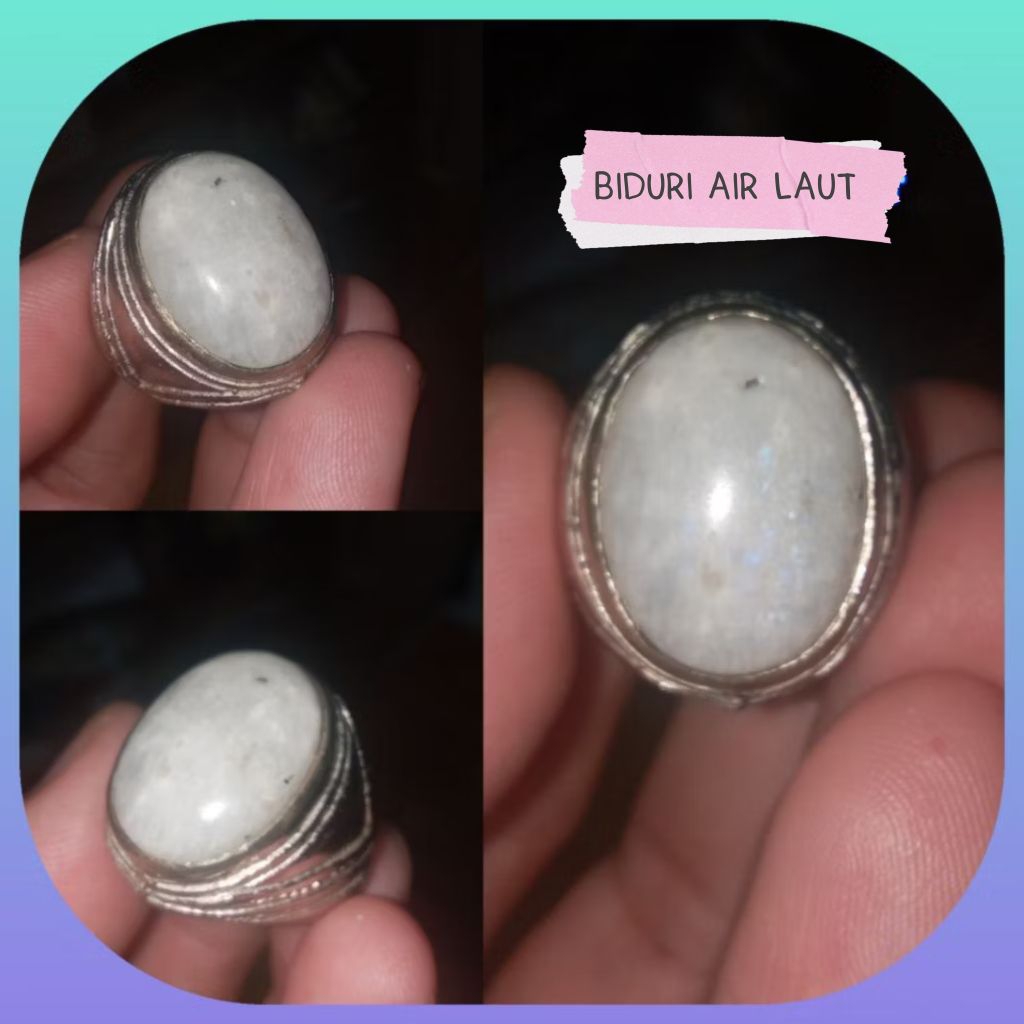 Cincin Permata Biduri Air Laut Natural