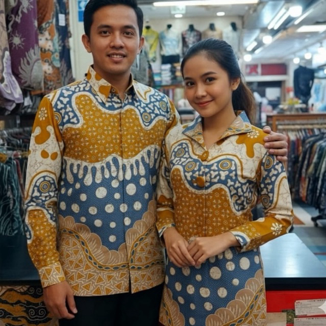Baju batik atasan wanita batik Tunik couple full trikot