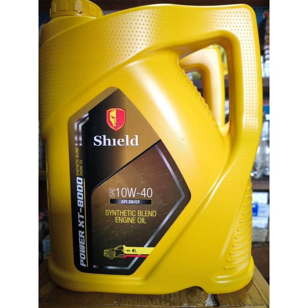 Oli Mobil Bensin Shield Power XT8000 10W-40 Synthetic Blend 4L Original Distributor