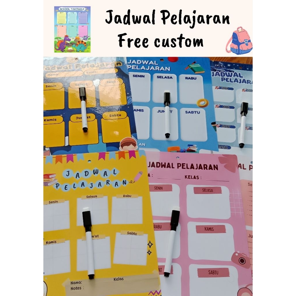 Jadwal Pelajaran Custom