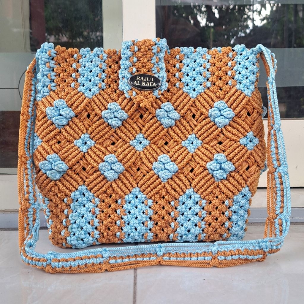 Paket Super Hemat Tas Talikur set Dompet Rajut /Tas Rajut Selempang Tali Kur /Grosir Tas Tali Kur