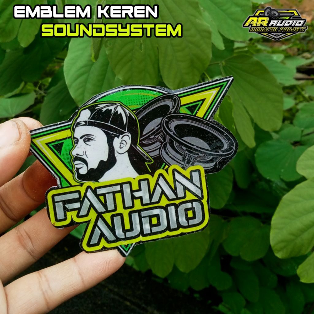 emblem sound system logo brewok custom nama sendiri bahan plat finishing resin mening