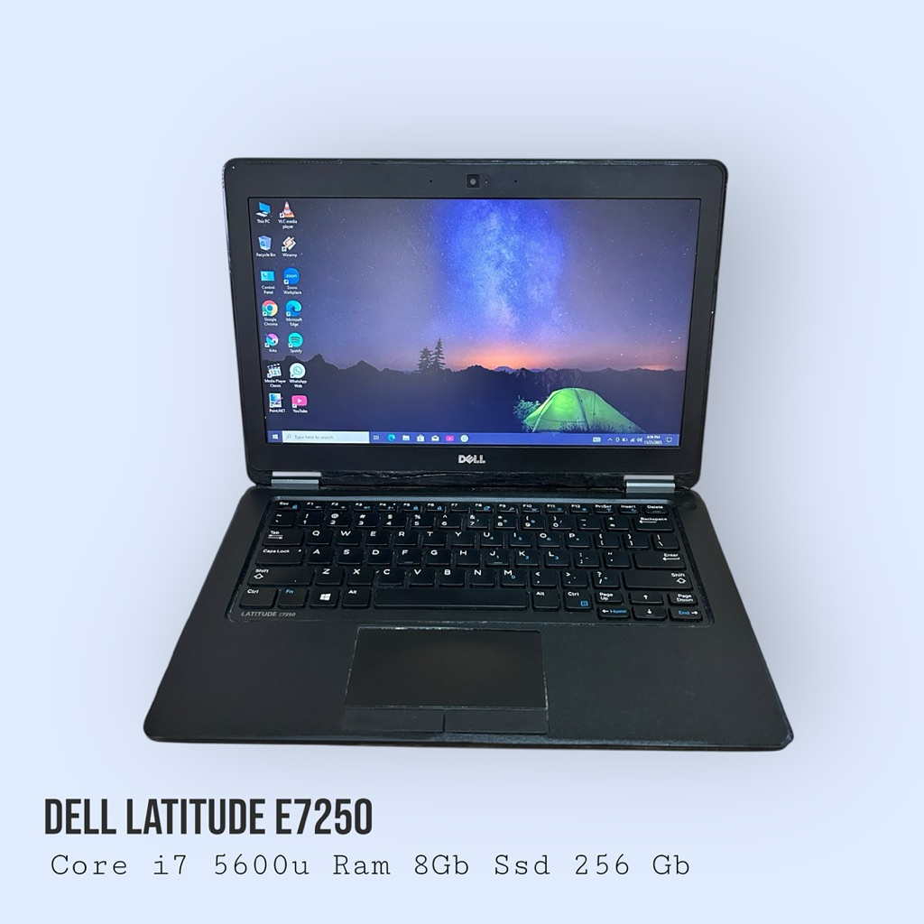 Laptop Dell Latitude E7250 Core i7 5600u RAM 8GB SSD 256GB Bekas Normal