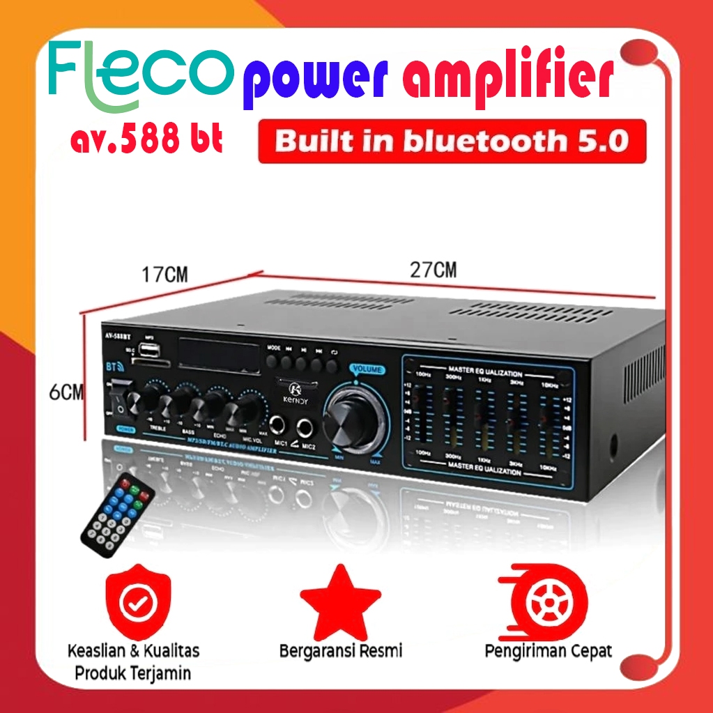 Amplifier av588bt Karaok Home Theater 1000W kerndy amplifier AV-588BT