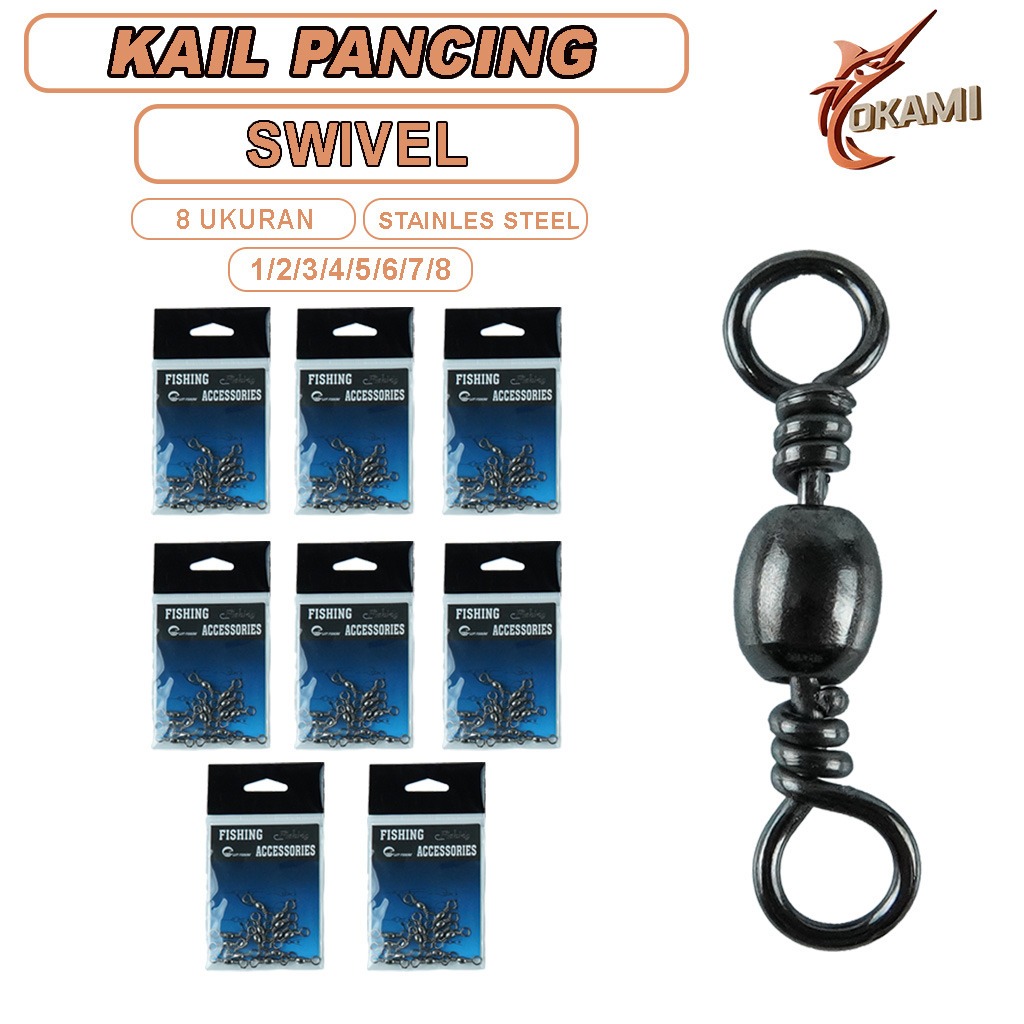 Kail Pancing Swivel Stainless Steel Kuat Anti Karat Cocok untuk Air Laut & Tawar - PJLJQ5411