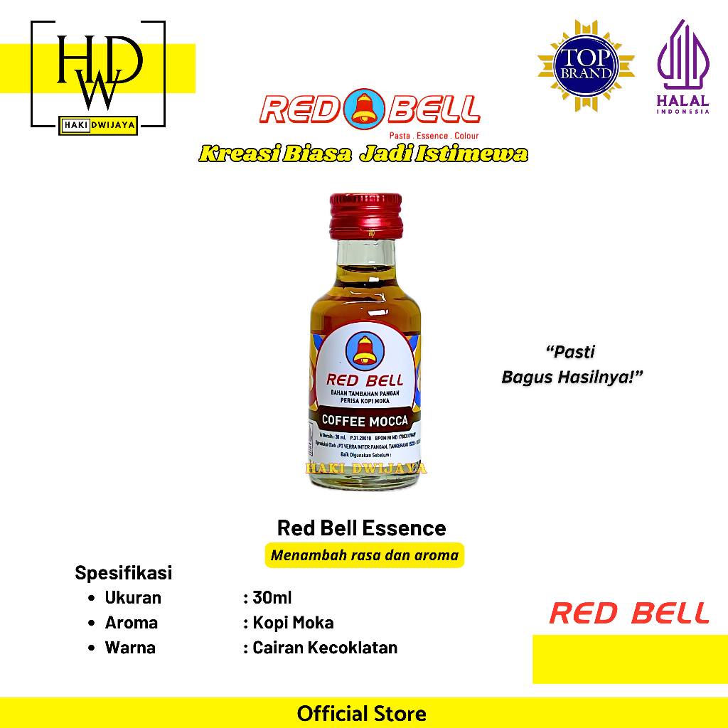 [30ml] Red Bell Essence Coffee Mocca Botol Kaca